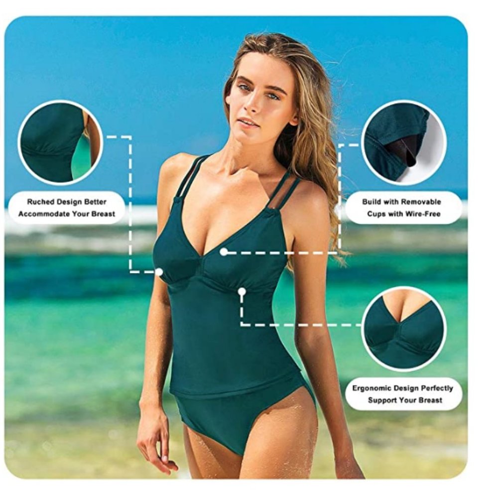 Terrific Yale Blue Sporty Swimwear - Picture 3 of 6